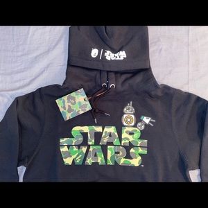 Bape Star Wars Hoodie BB-8 & DO BLACK